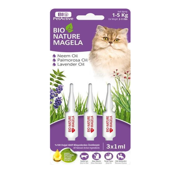 [8698931091451] Pet Active Bio Nature Kedi Ense Damlası 3x1 Ml