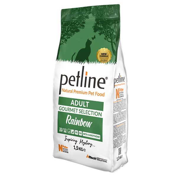 [8681546090643] Petline Natural Rainbow Adult Tavuklu Yetişkin Kedi Maması 1.5 Kg