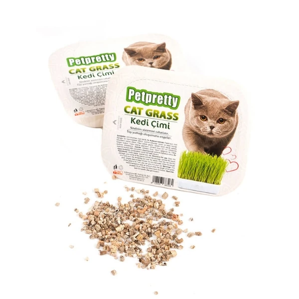 [36-AKS-VP-PP001] Petpretty Sindirim Sistemi Rahatlatıcı Kedi Çimi