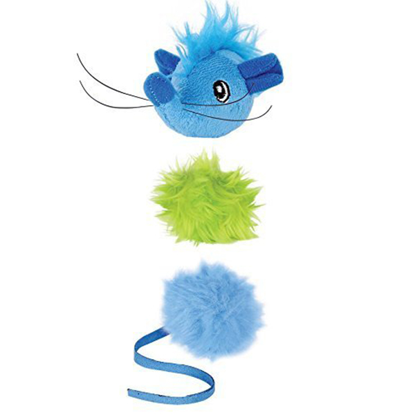 [700603900294] Petstages Fuzzt Rat 3 Parçalı Fare Kedi Oyuncağı 3 Adet