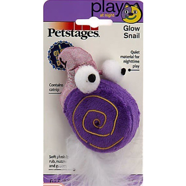 [700603900706] Petstages Glow Snail Karanlıkta Parlayan Salyangoz Kedi Oyuncağı
