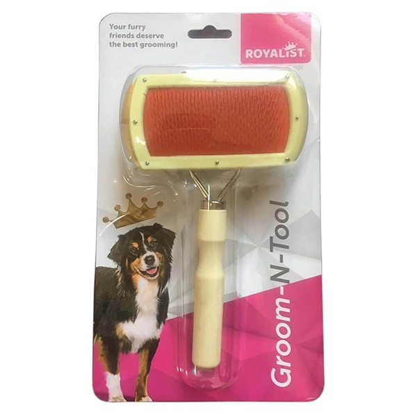 [RL-02940] Royalist Çift Taraflı Tahta Saplı Köpek Tarağı