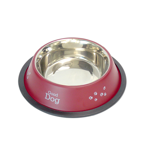 [551-VM2509D] Tommy Patili Kedi ve Köpek Çelik Mama ve Su Kabı 1000 Ml