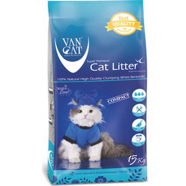 [500133] Vancat İnce Taneli Aleo Vera Kokulu Kedi Kumu 15 Kg