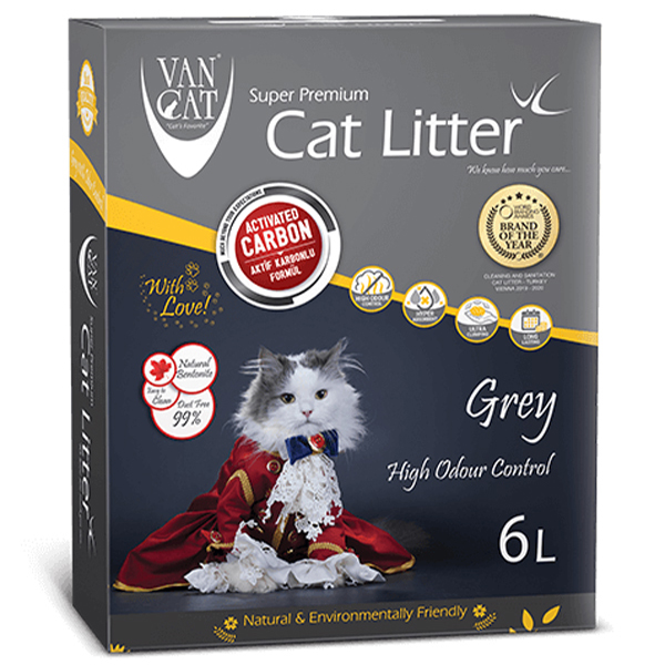 [500154] Vancat İnce Taneli Premium Aktif Karbonlu Kokusuz Kedi Kumu 6 Lt