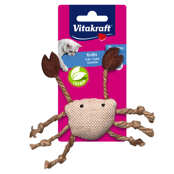 [450-34867] Vitakraft Peluş Yengeç Catnipli Kedi Oyuncak Renkli