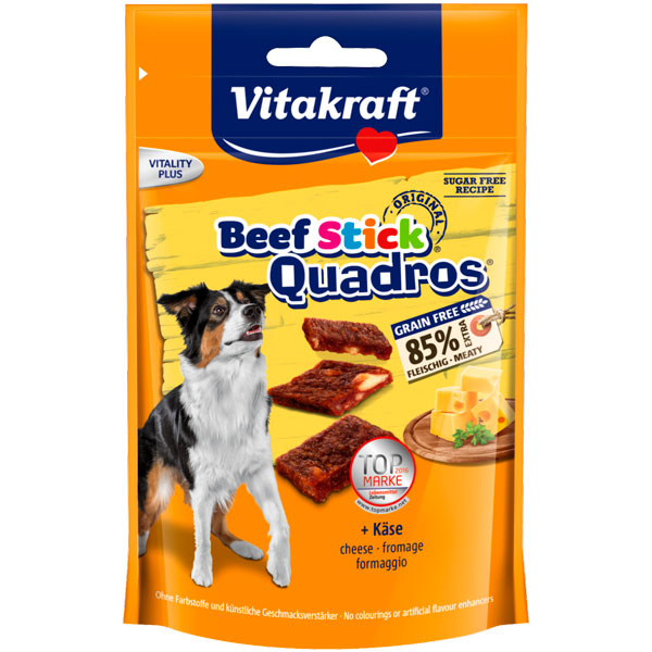 [461-28801] Vitakraft Quadros Sığır Etli ve Peynirli Köpek Ödül Maması 70 Gr