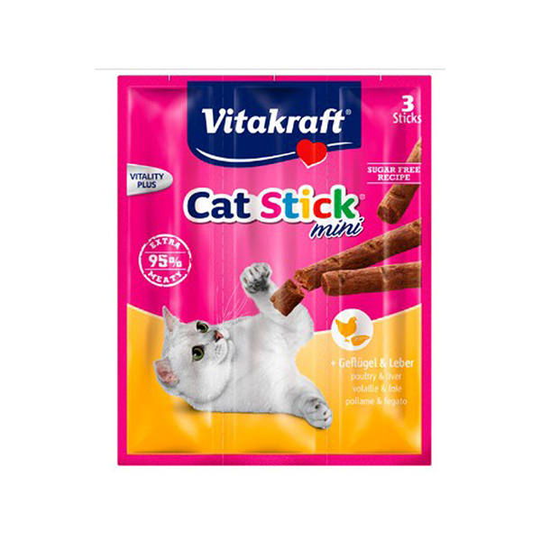[461-10869] Vitakraft Stick Kümes Hayvanlı ve Ciğerli Stick Kedi Ödül Maması 3x18 Gr