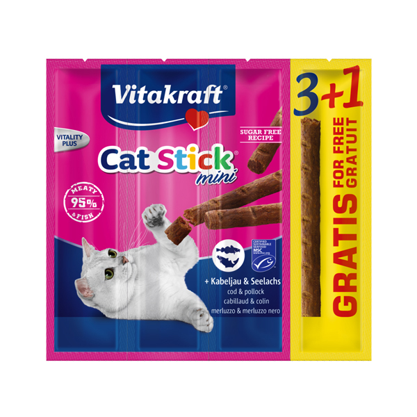 [461-89470-6] Vitakraft Stick Morina Balıklı Kedi Ödül Maması 6x24 Gr