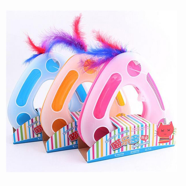 [677-ZM4443] Wingpet Happy Circle Kedi Üçgen İnteraktif Oyuncağı 25x23x36 Cm