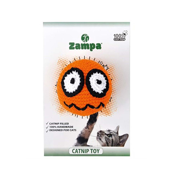 [ZO-1080] Zampa Catnipli Emoji Şekilli Örgü Kedi Oyuncağı