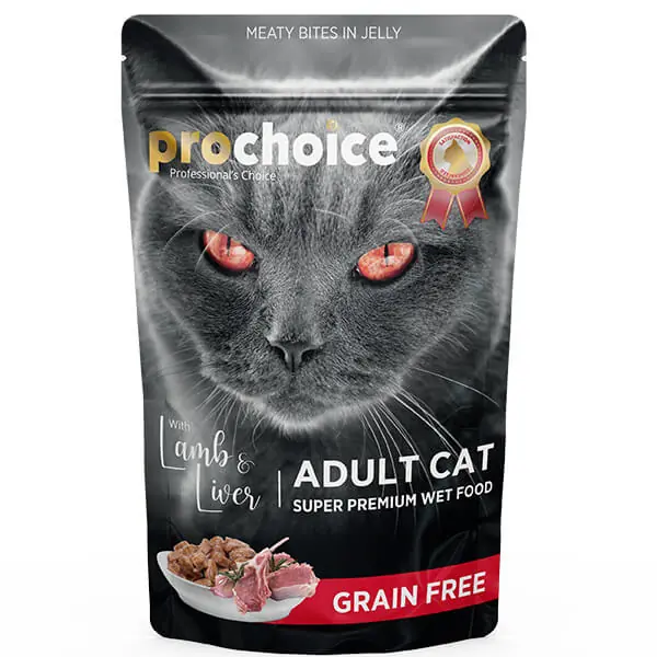 Pro Choice Tahılsız Kuzu ve Ciğerli Yetişkin Konserve Kedi Maması (85 Gr, 1 Adet)