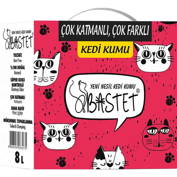 Natural Bastet Topaklanan Premium Doğal Kedi Kumu (1 Adet)