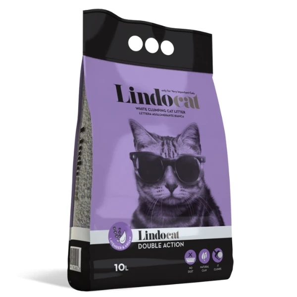 Lindocat Double Action Argan Yağı ve Lavanta Kokulu Topaklanan Kedi Kumu (1 Adet, İnce Taneli)