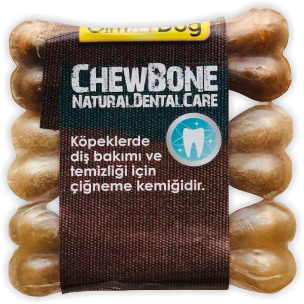 Gimdog Mordimi Ağız ve Diş Sağlığı için Naturel Köpek Çiğneme Kemiği (90 Gr, 3 Adet)