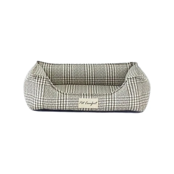 Pet Comfort Delta Varius Kedi ve Köpek Yatağı Kareli (Mavi, 45x55 Cm, Small)