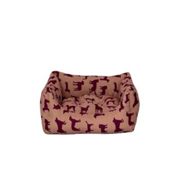 Pet Comfort Uniform Kedi ve Köpek Yatağı Puantiyeli (Gri, 40x50 Cm, Small)