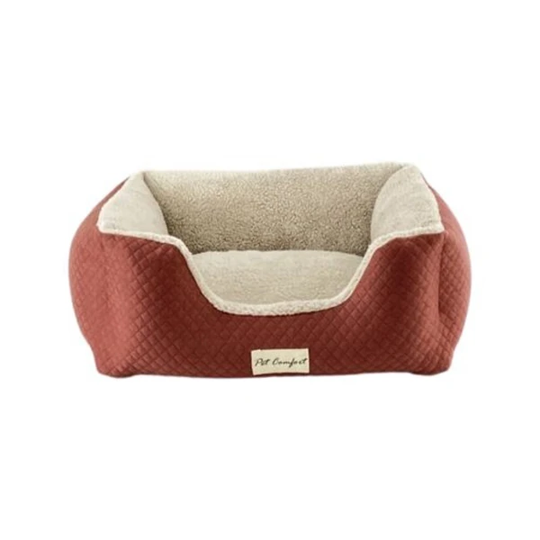 Pet Comfort Echo Mirinda Peluş Kedi ve Köpek Yatağı (Gri/Mavi, 105x80 Cm, Small)