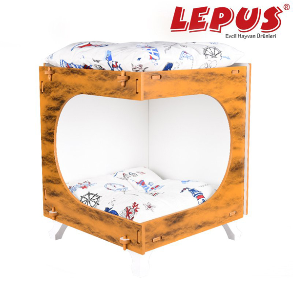 Lepus Kedi ve Küçük Irk Köpek Salıncağı (Gri, 40x40x45 Cm)