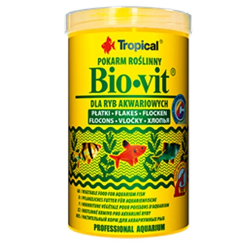Tropical Bio-Vit Bitkisel İçerikli Pul Balık Yemi (200 Gr, 100 Ml)
