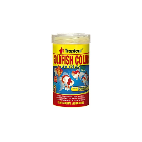 Tropical Goldfish Colour Flakes Japon Balıkları için Pul Balık Yemi (50 Gr, 100 Ml)