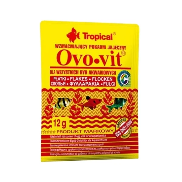 Tropical Ovo-Vit Yumurta Sarılı Vitaminli Pul Balık Yemi (200 Gr, 50 Ml)