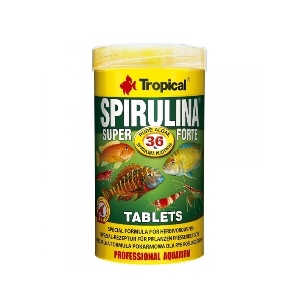 Tropical Spirulina Süper Forte Tablet Yoğun Spirulina İçerikli Tablet Balık Yemi (2 Kg, 1 Adet)