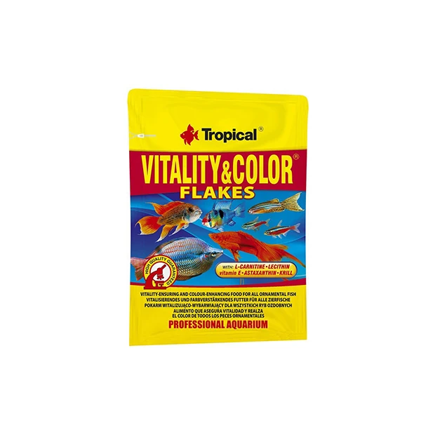 Tropical Vitality Color Flakes Tropikal Balıklar için Renklendirici Pul Balık Yemi (50 Gr, 50 Ml)