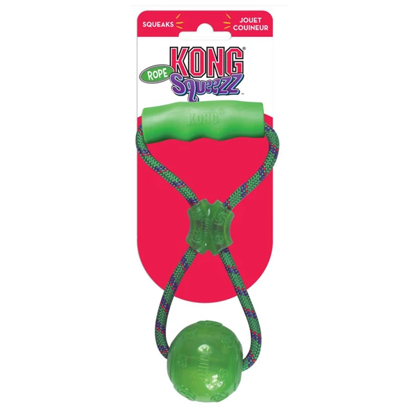 Kong Tutamaçlı Sesli Top Köpek Oyuncağı (27 Cm, Large)