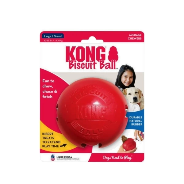 Kong Biscuit Ball Top Köpek Oyuncağı (7 Cm, Small)