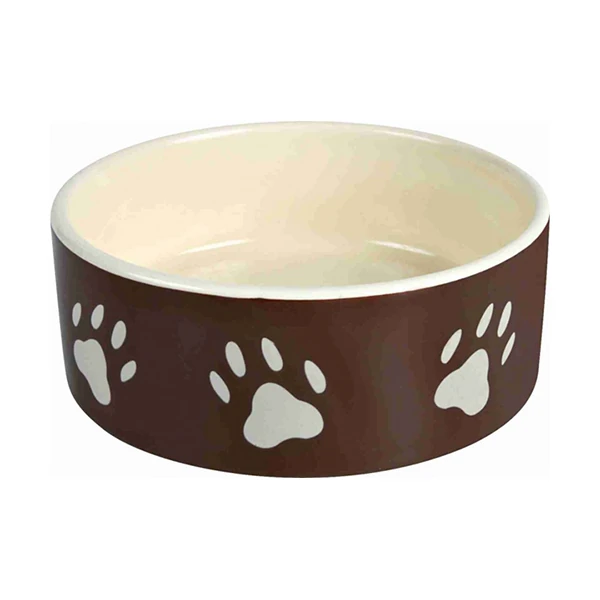 Trixie Patili Kedi ve Köpek Seramik Mama ve Su Kabı Kahverengi (16 Cm, 0.3 Lt)
