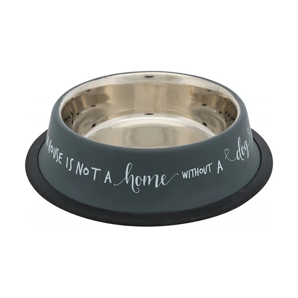 Trixie Köpek Mama ve Su Kabı Paslanmaz Çelik Gri (19 Cm, 0.70 Lt)