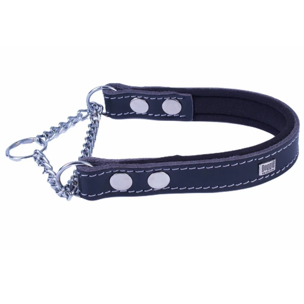 Doggie Konfor Deri Zincirli Köpek Boğma Tasma (2x35-45 Cm, Large)