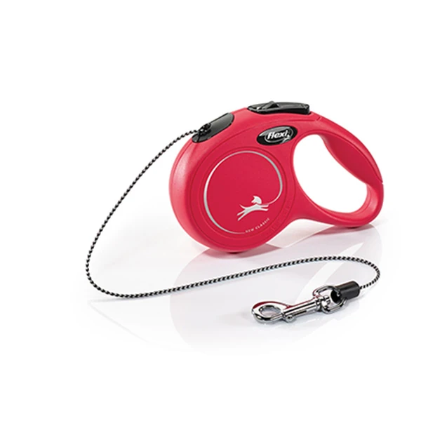 Flexi New Classic İp Otomatik Köpek Gezdirme Tasması (Siyah, 3 Mt, Small)