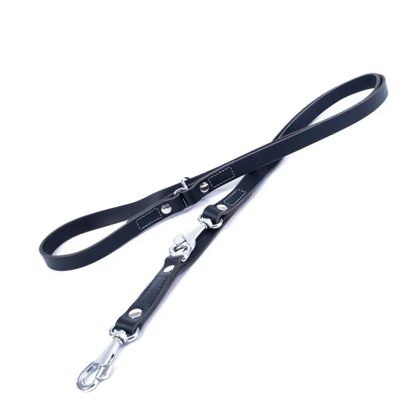 Doggie Classic Deri Köpek Gezdirme Tasması (Siyah, 2x120-190 Cm)