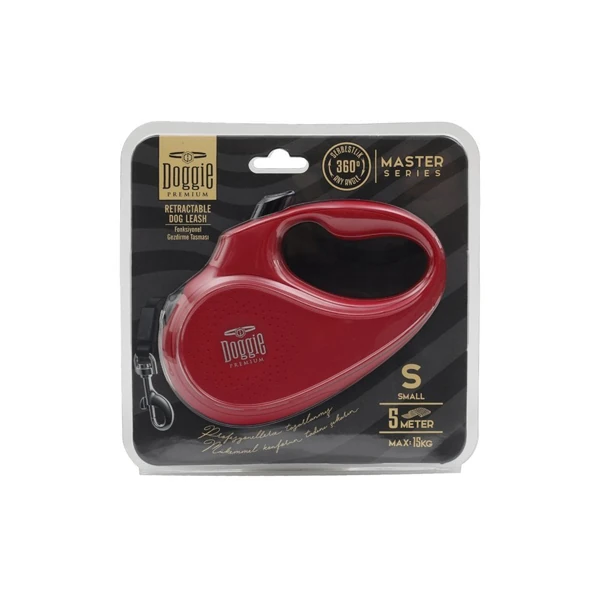 Doggie Master Otomatik Köpek Uzatma Tasması (Siyah, 50 Kg 5 Mt, Small)