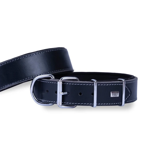 Doggie Dayanıklı Deri Köpek Boyun Tasması (Siyah, 6x60-70 Cm, Small)