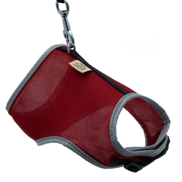 Cattie Havalı Dokuma Kedi Göğüs ve Gezdirme Takımı (Siyah, 1x25-35 Cm, Small)