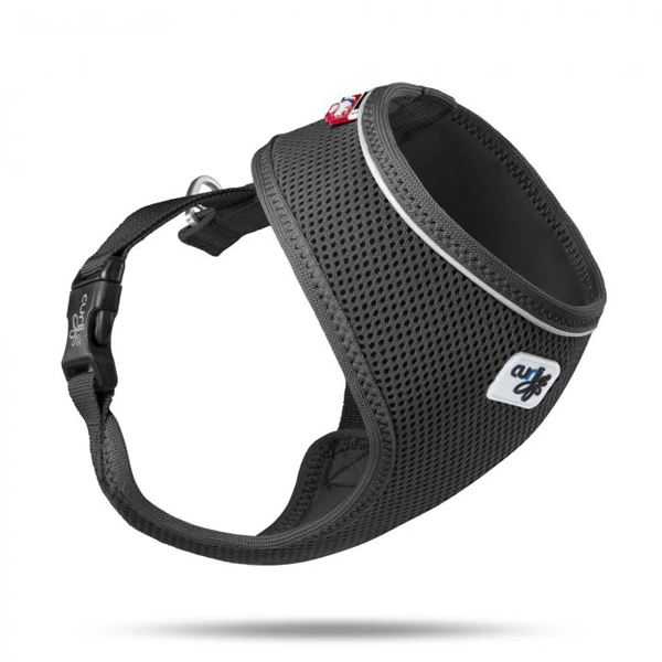 Curli Basic Air-Mesh Köpek Göğüs Tasması (Siyah, 46-54x37 Cm, Small)