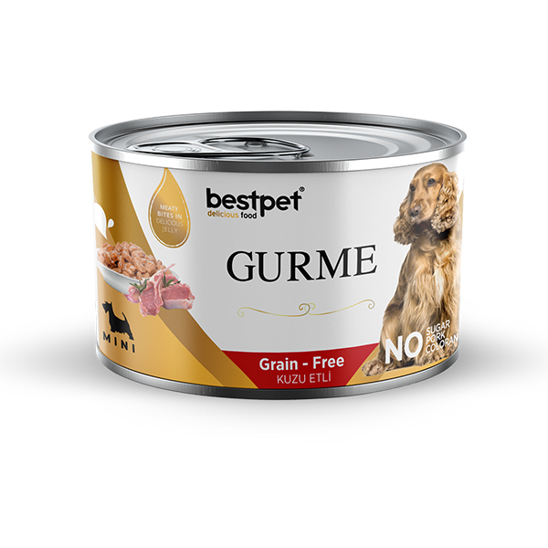 Bestpet Gurme Adult Mini Irk Kuzulu Parça Etli Jelly Yetişkin Köpek Konservesi