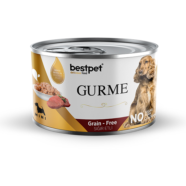 Bestpet Gurme Adult Mini Biftekli Parça Etli Jelly Yetişkin Köpek Konservesi