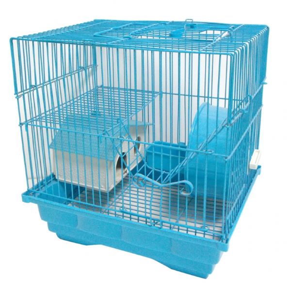 Dayang Oyuncaklı Hamster Kafesi (Açık Mavi, 45x30x45 Cm)