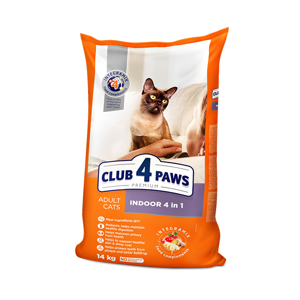 Club4Paws Premium Indoor 4 in 1 Tavuklu Yetişkin Kedi Maması 2 Kg