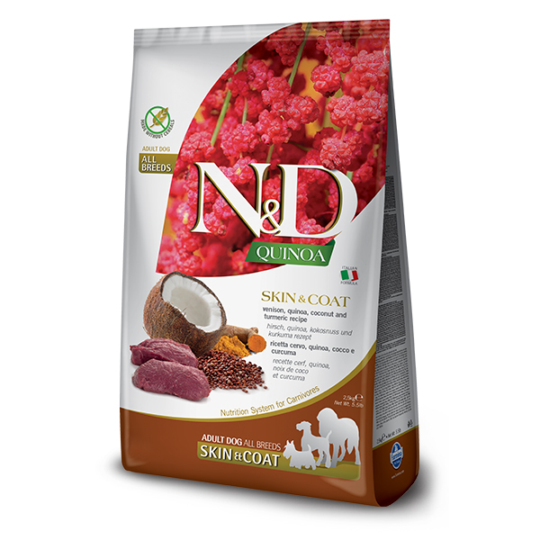 N&D Quinoa Skin Coat Geyik Yetişkin Köpek Maması 2.5 Kg