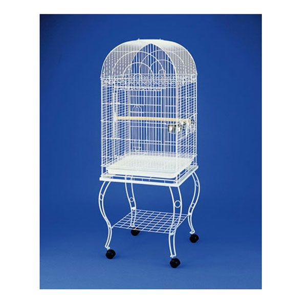 Qh Pet Cage Sehpalı Açılır Çatılı Papağan Kafesi Beyaz