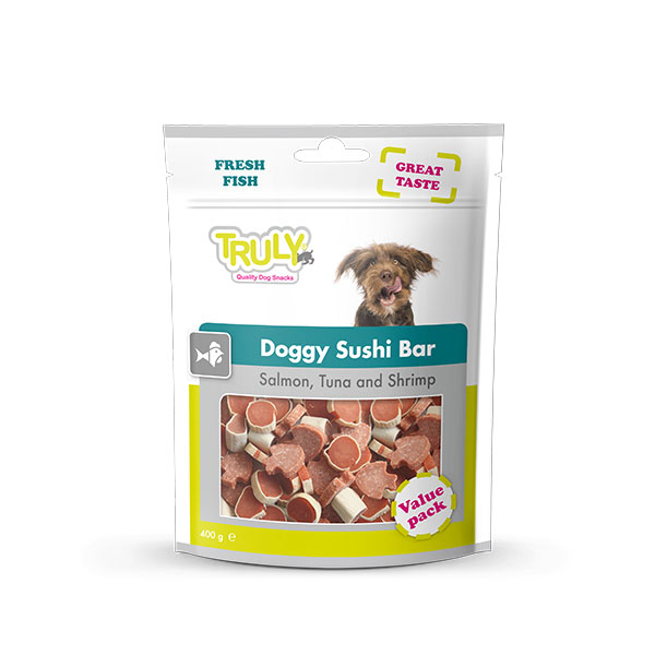Truly Sushi Bar Somon ve Tuna Balıklı Yumuşak Köpek Ödül Maması