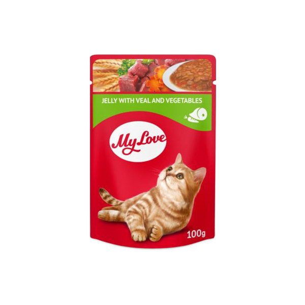 My Love Jöleli Dana Etli ve Sebzeli Pouch Konserve Kedi Maması