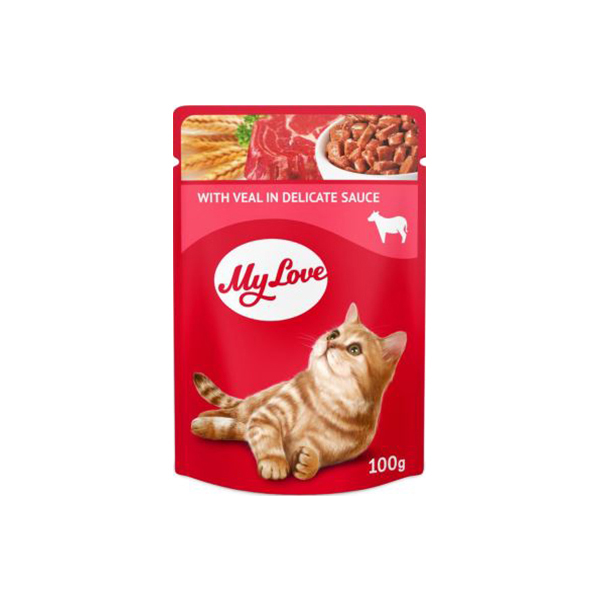 My Love Soslu Dana Etli Pouch Konserve Kedi Maması