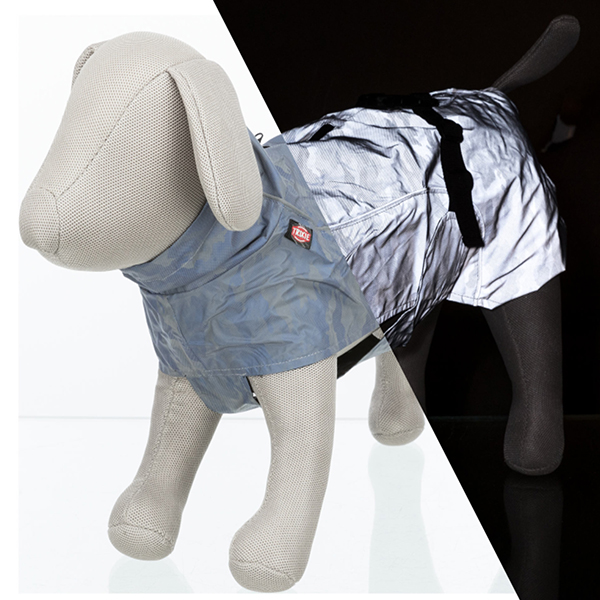 Trixie Lunas Fosforlu Reflektiv Köpek Yağmurluğu Mavi (30 Cm, Small)