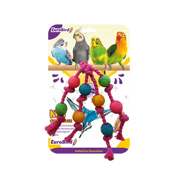 Euro Bird İpli Boncuklu Kuş Oyuncağı